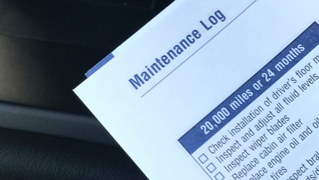 car maintenance log